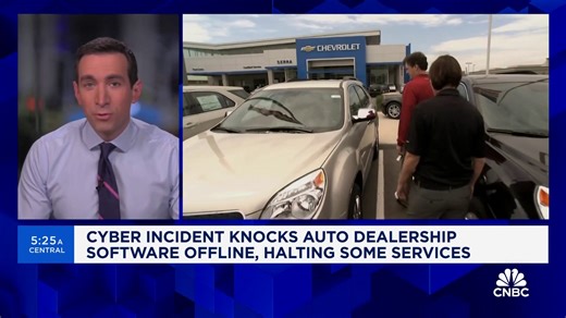 Cyber incident knocks auto dealership software offline, halting some services