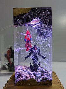 Venom Vs Spider-man Resin Lamp: Hero-themed Night Light,unique Christmas, Gift for Him - Etsy