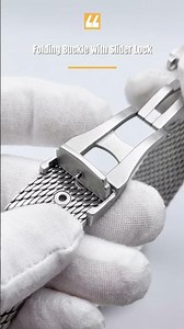 สายนาฬิกาถักแบบเหล็กคุณภาพดี Mesh Band Folding Buckle with Slider Lock 20 mm ตัวนี้ตอบโจทย์สุดๆ