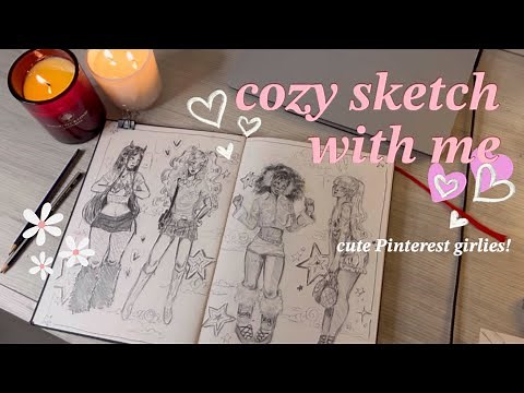 late night sketching | cozy sketch with me💌