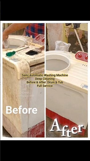 Semi Automatic Washing Machine Deep Cleaning | Before & After | Drum & Tub Full Service#shorts#viral
