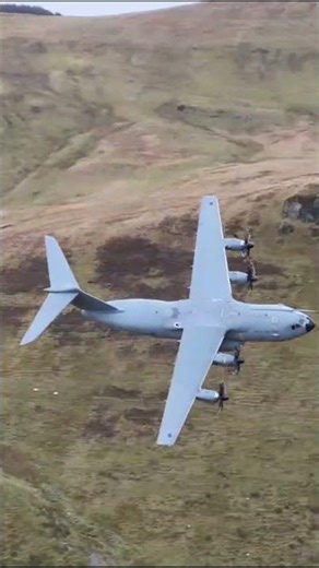 Airbus A400 low in the Mach loop #machloop #raf #aviation #mountains #flying