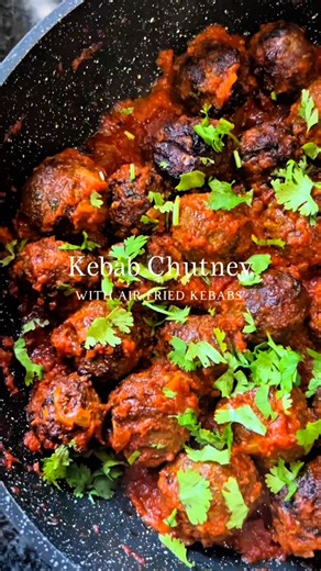 Kebab Chutney with air fried kebabs in my Instant Vortex 🔥