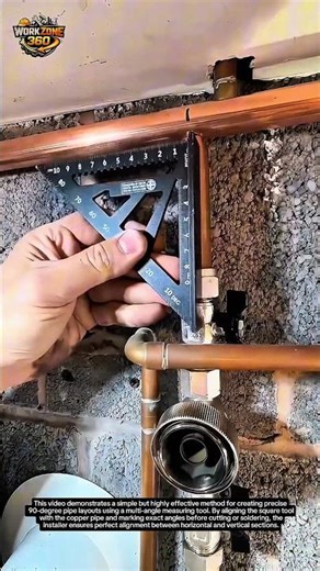 Smart 90° Copper Pipe Layout Trick – Fast & Accurate Plumbing Hack (USA Standard)