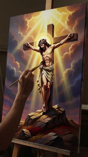 Jesus on the Cross Appears Stroke by Stroke… and the Final Image Hits Hard