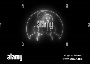 glowing icon of an alien. vector illustration Stock Video Footage - Alamy