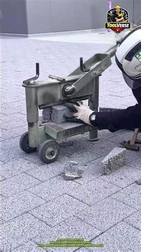 Cutting Concrete Blocks Using a Manual Block Splitter for Precise Results #ConstructionTools