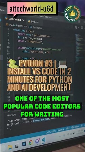 🐍 Python #3 | Install VS Code for Python and AI development