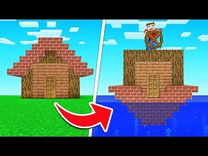 TRANSFORMING HOUSE Into A MOVING BOAT! (Minecraft)