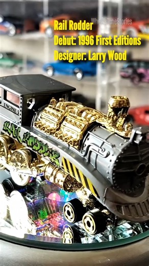 Shibu Basheer on Instagram: "A closer look at the Hot Wheels Rail Rodder (1998): The vintage Hot Wheels Rail Rodder, a quad engined hot rod designed to resemble a classic American steam locomotive. Created by designer Larry Wood, the Rail Rodder debuted in the 1996 First Editions series and remained in production until 2007. A standout piece for mainline lovers. #hotwheels #diecastcollector #diecastlove #hotwheelsmainlines"
