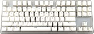 XVX Hot Swappable Wired RGB White for PC PS4 Xbox - White Keycaps, Brown Switch