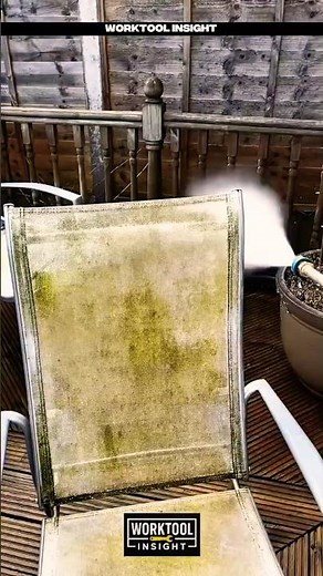 Outdoor Cleaning Worktool to Restore Moldy Fabric Chair