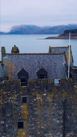 Flying over Castle Stalker 🏰 A picturesque castle surrounded by water located 25 miles north of Oban on the west coast of Scotland. #Scotland #ScotlandtTikTok #Scottish #ScottishTikTok #CastleStalker #ScottishCastle #Castle #Castles #PlacesToVisit #ScotlandTravel