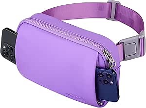 WATERFLY Crossbody Belt Fanny Pack: Sports Walking Waist Bag Runner Belt Bum Bag Hip Fannie Pack Phanny Fannypack Woman Man for Hiking Jogging Running