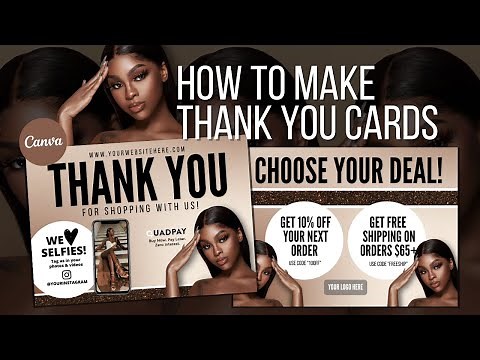 How To Make Thank You Cards On Canva | Easy Step By Step Tutorial | Glam Graphics