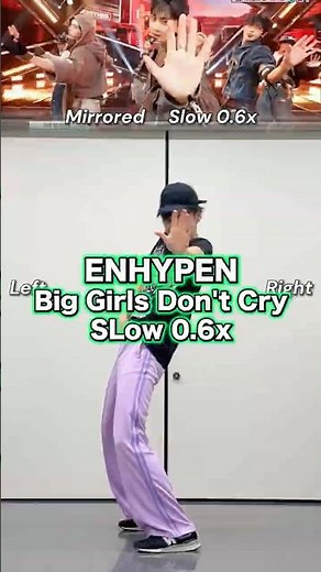 Big Girls Don't Cry 💿🩸ENHYPEN Dance Tutorial | Mirror 🪞✨ 0.6x #ENHYPEN #Shorts