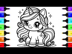 Cute Baby Unicorn Coloring Pages | Unicorn Coloring Book Pages Art
