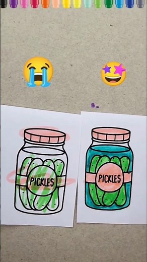 Right vs Wrong Coloring Pickles 🥒✨ | Satisfying Art Challenge!
