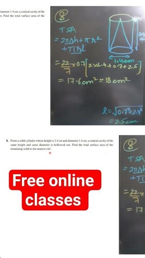 Class 10 Maths Chapter 12 SURFACE AREAS AND VOLUMES - Exercise 12.1 Q8 #mathshorts #mathstricks