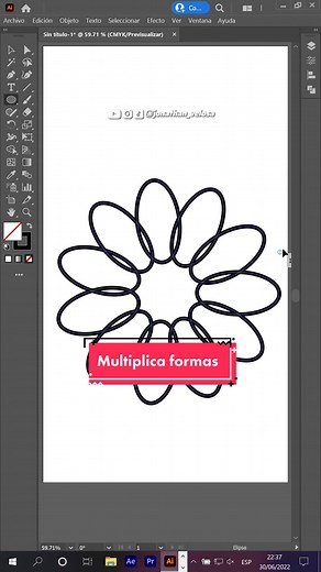 Como multiplicar formas en illustrator #diseñografico #trucodediseño #adobeillustrator #tutorialillustrator #illustrator