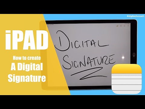 How to create a digital signature in the Notes app for iPad