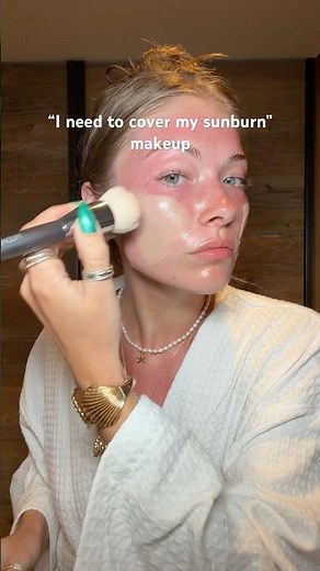 how to cover up a sunburn for pictures!! ☀️👙🍋‍🟩🌊🧜🏼‍♀️ #makeupinspo #trending #summermakeup