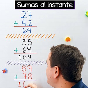 1.2M views · 71K reactions | ‍ Hoy veremos un trucazo para realizar sumas al instante. Los pasos son muy sencillos y los veremos en nuestra clase. ☄️ Recuerda practicar y practicar para poder realizar estas sumas mentalmente 易. Nos vemos en la próxima clase☔️. | Matemóvil | Facebook