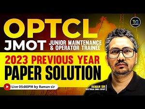 OPTCL JMOT | Junior Maintenance & Operator Trainee | 2023 Previous Year Paper Solution by Raman sir