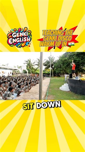 Teaching the Genki Disco Warm Up to amazing kids in India! #genkienglish #teachingenglish #tpr #esl | GenkiEnglish.com : Bring your class to life