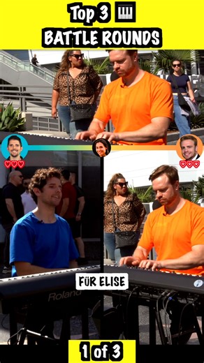 Top 3 🎹 Battle Rounds To learn to play like me, comment the word COURSE and I'll send you my beginner piano course 🎹❤️ . . . #piano #publicreaction #pianocover #vantoan #pianocover #vantoan | Zach Evans