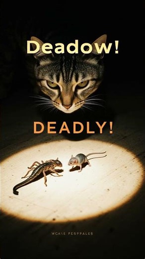 Scorpion vs Mouse 🦂🐭 Cat Can’t Blink #Mouse #Scorpion #Cat