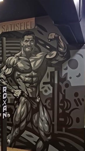 Bodybuilder Mural Painting | Gym Wall Art