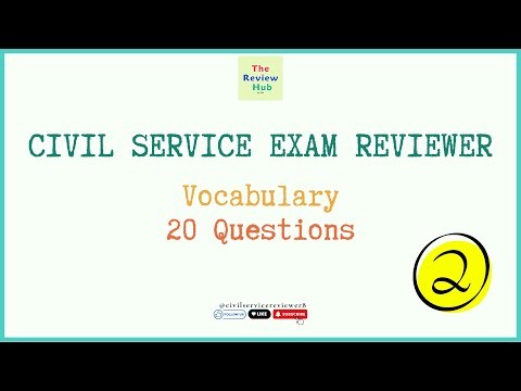 Civil Service Exam Reviewer 2026 | Verbal Ability | Vocabulary 2 | CSC Reviewer 2026 #cse2026 #cse