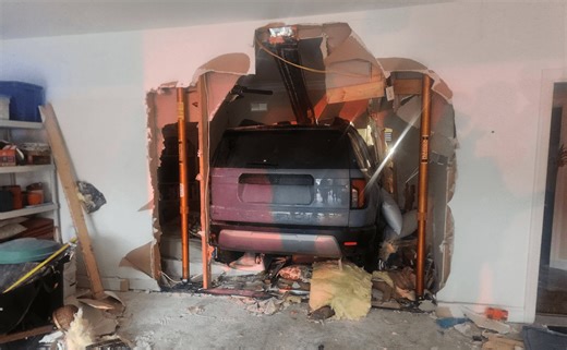 PHOTOS: Vehicle crashes into Lancaster County home