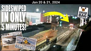 3.3K views · 224 reactions | Car on Tracks Sideswiped in only 5 Minutes! Rainbow with Train, Great Fallen Flags & More! Beautiful Passenger Cars, 2 Owls Photobombing, Car in Autorack Blinking, Triple Header on Cardinal Run, GCC Engine and much more. Please Like & Subscribe; it helps us to continue the Grab Bags and find new camera locations. Music from an Epidemicsound.com Subscription Song: “Nylon String Theory” by Candelion | Virtual Railfan | Facebook