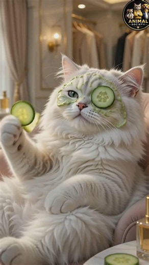 World's Most Stylish Cat Makeup Routine 😂 | AI cat #shorts