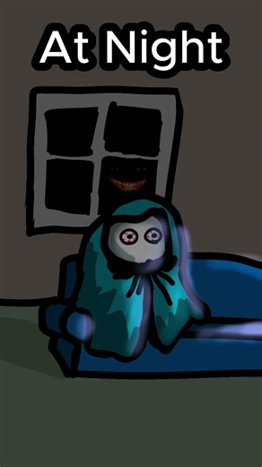 Watching a Horror movie at day vs at night #animation #stickman #horror