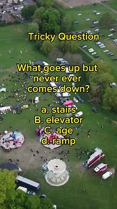 Tricky Question What goes up but never ever comes down? #reelsfypシ2023 #reelsfbviral #reelsfb #reelsfacebook #reelsviral #reelsinstagram #reelschallenge #quiztimechallenge #quiz #generalknowledge | QUIZ ZONE