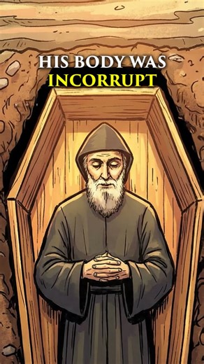 Holy History on Instagram: "For over 67 years following his death in 1898, the body of Saint Charbel Makhlouf remained perfectly incorrupt, flexible, and lifelike, despite being buried in a muddy grave. A mysterious, reddish fluid—often called the "oil of Saint Charbel"—continually exuded from his remains, a phenomenon that defied every biological law and baffled medical science for decades. This extraordinary preservation persisted until the time of his beatification in 1965. It appeared as tho