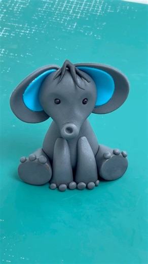 How to make fondant elephant cake topper #elephant #fondentelephant #caketopper #viral #trending
