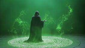 Wizard Casting Spell with Green Screen Background Stock Video - Video of ritual, mage: 338040007
