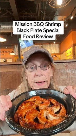 Mission BBQ Shrimp Black Plate Special #foodreviews #bbq #shrimp mp