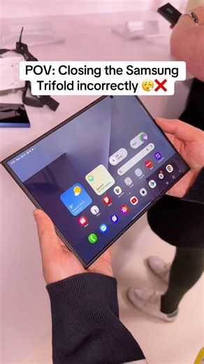 ZDNET on Instagram: "You’re folding your Samsung Trifold all wrong! #ces2026"