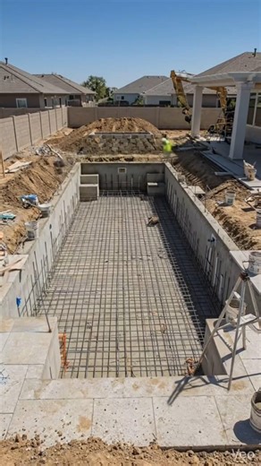 Backyard Pool Construction From Start to Finish #poolconstruction #timelapse #satisfying