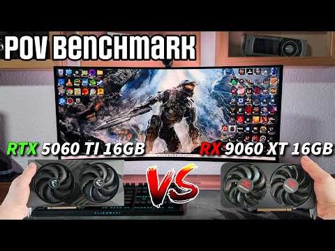 RTX 5060 TI 16GB Vs RX 9060 XT 16GB - Test in 13 Games - Alienware AW3425DW 34" Oled | POV Benchmark