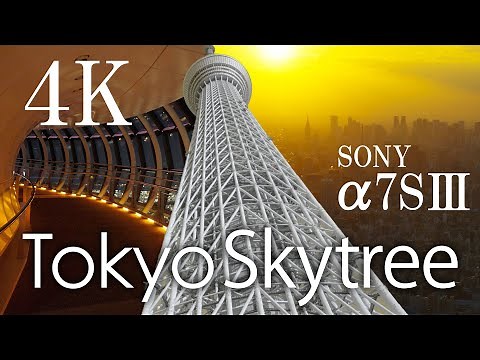 【4K】Beautiful view from sunset to night view from Tokyo Skytree