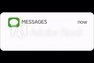 New Message Notification Pop-Up Animation on Green Screen, Modern Chat Alert UI Motion Design Template