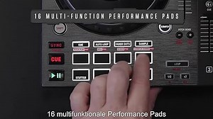 Numark NS4FX 4-Kanal DJ Controller Pult, Touch-Jogwheels mit Display, Pads und Effekten, Booth- und Main-Ausgänge, Serato DJ Lite Enthalten
