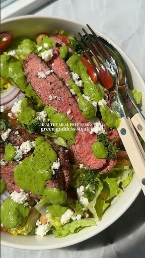 Green Goddess Steak Salad - RECIPE IN DESCRIPTION
