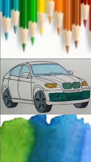 Tranh tô màu xe ô tô BMV/ BMV car Coloring pages for kids